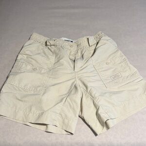 AFTCO khaki/white fishing shorts